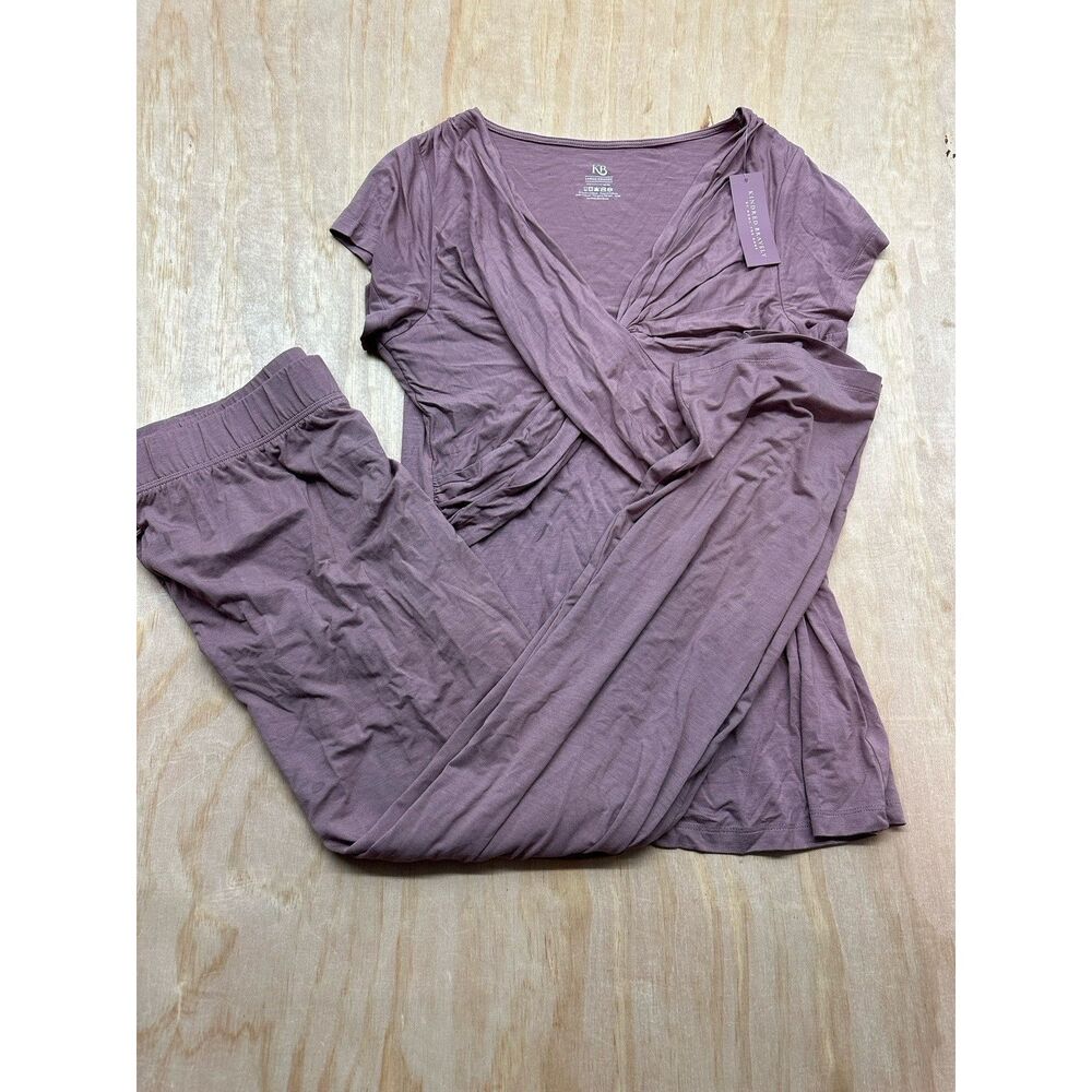 Cozy Mauve Women's Wrap Top & Pants Sleep Set